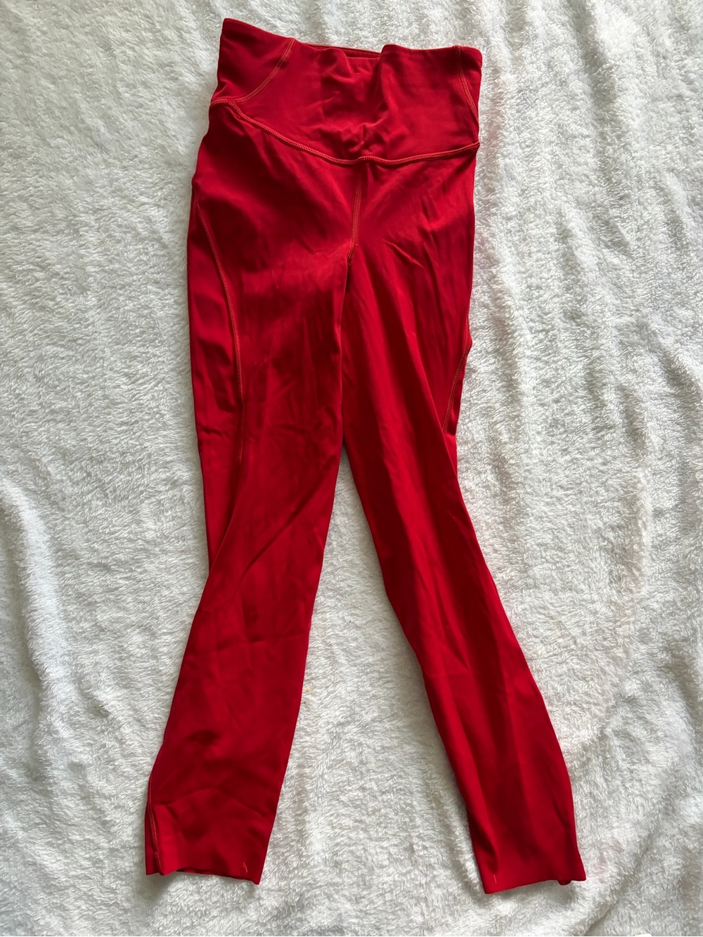 Lululemon Red High Rise 25” Cropped Leggings Size 0